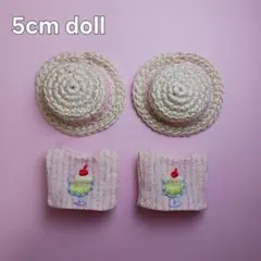 5センチドール　ミニチュアドール　クリームソーダ　刺繍のお洋服のサムネイル