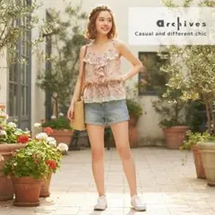 archives 花柄シフォンオールインワン M キャミ レースのサムネイル