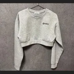 CANAMUR クロップド スウェット トレーナー グレー