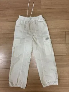 【Lovetoxic】カーゴパンツ ホワイト M 150 白 ワイドパンツ