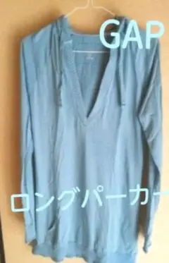 SALE★GAP ロングパーカー ブルー Mサイズのサムネイル