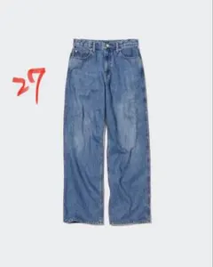 【美品】UNIQLO ユニクロ バギージーンズ 27
