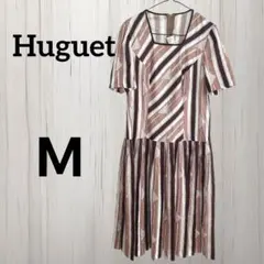 Huguet ストライプ 半袖ワンピース 【Ꮇ】