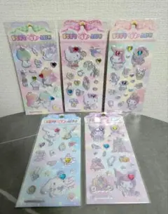 ル*ン様 韓国限定 サンリオ公式 ぷっくり スタッズ ぷくぷく シール 5種セッ