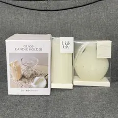 最終お値下げ！スリーコインズ　キャンドル　キャンドルホルダー　3点セット