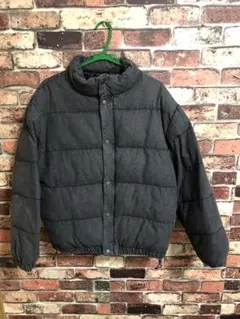 グレー ダウンジャケット キルティングデザイン