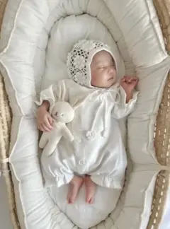 monbebe ベビードレス3点セット ホワイト セレモニードレス　退院着