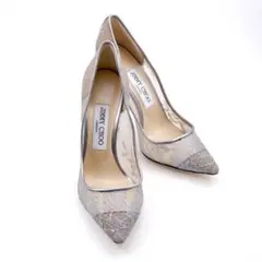 美品JIMMY CHOO ブライダル 結婚式 パンプス ラメ レース シルバー 楽天市場】結婚式 パンプス シルバー（ブランドジミーチュウ