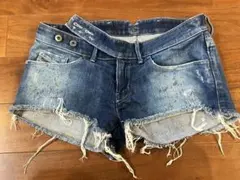 【DIESEL】デニムショートパンツ ダメージ カットオフ SIZE26