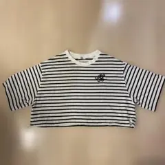 美品⭐︎INGNI ボーダー柄 刺繍ロゴ 半袖Tシャツのサムネイル