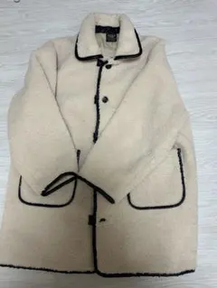 Ray Cassin ミドル丈ボアコート クリーム色