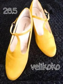 ＊velikoko＊ イエロースエードパンプス 26.5