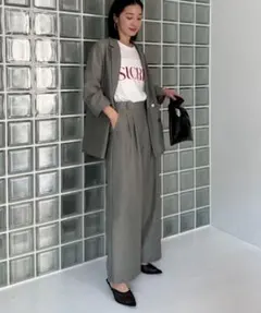 DOUX ARCHIVES リネンライクシアーパンツ