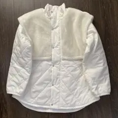 green label relaxing ホワイト 中綿コート 150cm