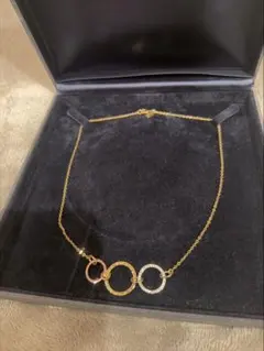 COACH vintage ゴールド ネックレス 3連リング
