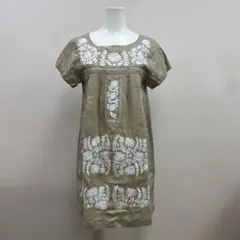 ザラ　ZARA WOMAN リネン　チュニック　ワンピース　刺繍のサムネイル