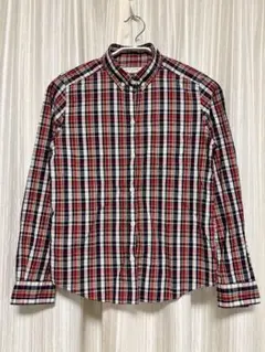 【美品】ユナイテッドアローズ チェックシャツ 38 M ボタンダウン 日本製 綿のサムネイル