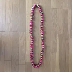 フラダンス用レイ ピンクと緑 約70cm