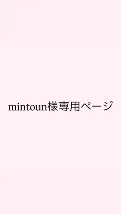 mintoun様専用ページ