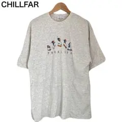 チルファー　レディース　スケボー　プリント　半袖　グレー　Tシャツ　ストリートのサムネイル