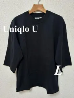 【Uniqlo U】25SS 希少 クルーネックTシャツ7分袖 L ブラック