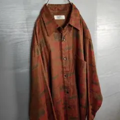 FERRE STUDIO / 1990s 総柄 レーヨン ブラウス 長袖 シャツ - メルカリ