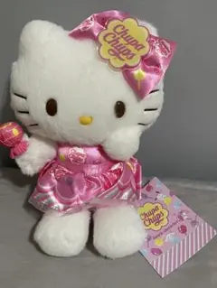 未使用 新品ハローキティ　チュッパチャプス コラボ　ぬいぐるみ　タグ付き