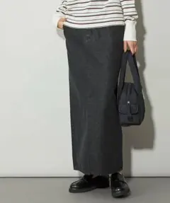 ユナイテッドアローズ ＜CITEN＞ラメデニムロングスカート 黒 S