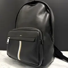 美品 現行ロゴ⭐️ヒューゴボス リュック Ray シグネチャーストライプ 黒 A4のサムネイル