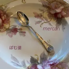①【ティファニー】純銀 スプーン ② 【ミントン】金彩金盛 皿／ティファニー特注 ①【ティファニー】純銀 スプーン ② 【ミントン】金彩金盛 皿