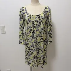 WEEKEND MaxMara ボタニカル柄 チュニックワンピース　裏地付　②のサムネイル