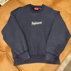 Supreme Washed Box Logo Crewneck "Navy"のサムネイル