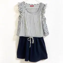 ストライプ オーバーオール