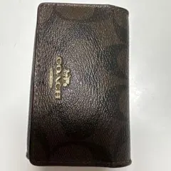 COACH キーケース シグネチャー レッド