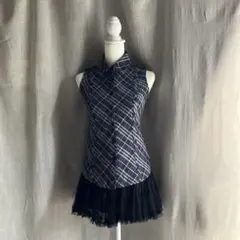 burberry blue label /チェック柄 ノースリーブシャツ38