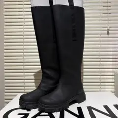 GANNI リサイクルラバーブーツ ブラック 38 - メルカリ