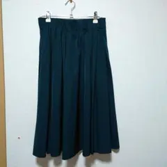 NATURAL BEAUTY BASIC フレアスカート M ダークグリーン