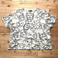 ZARA オーバーサイズTシャツ M 柄Ｔ