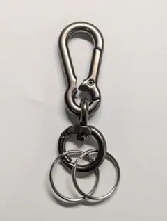 金属製カラビナキーチェーン キーリング2個付き