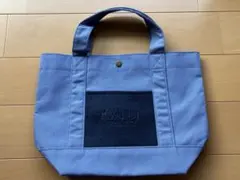 KALDI ブルートートバッグ フロントポケット付き
