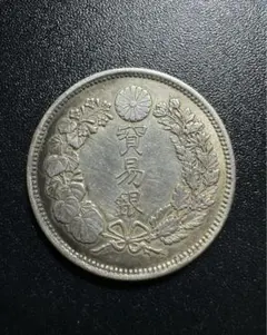 貿易銀 明治九年 銀貨 約38.78㎜ 約27.1g 約2.6㎜ - メルカリ