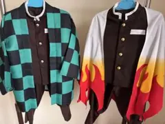 竈門炭治郎と煉獄杏寿郎のコスプレ衣装セット