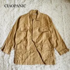 チャオパニック オーバーサイズ カバーオール ジャケット ベージュ ゆるだぼ