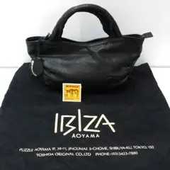 【美品】IBIZA　ハンドバッグ　バッファロー革　ペンギンチャーム　黒