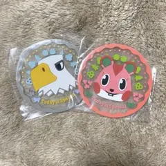 【新品・未使用】どうぶつの森クリアラバーコースター　アップル・アポロ