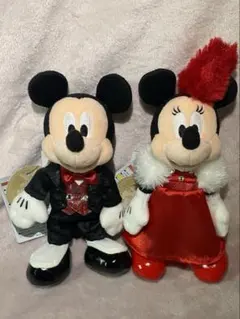 ピックバンドビート　ミッキーミニーぬいぐるみバッジ