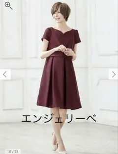 マタニティ　授乳対応　　M ハートネックフレアワンピース