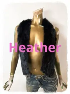 ☘️T21061☘️新品 Heather ラビットファーベスト