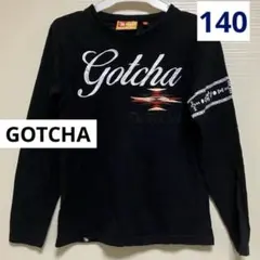 Gotcha 長袖カットソー ブラック 刺繍ロゴ