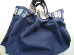 和調ネイビー エコバッグ サブバッグ ハンドメイド